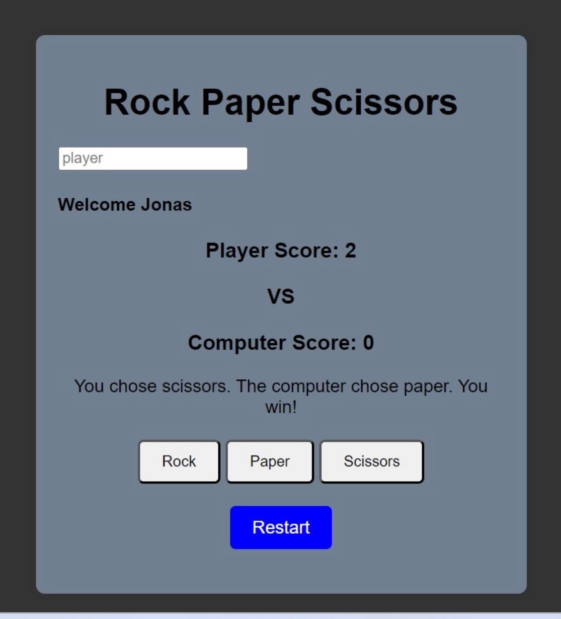 Rock, Paper, Scissors Screenshot