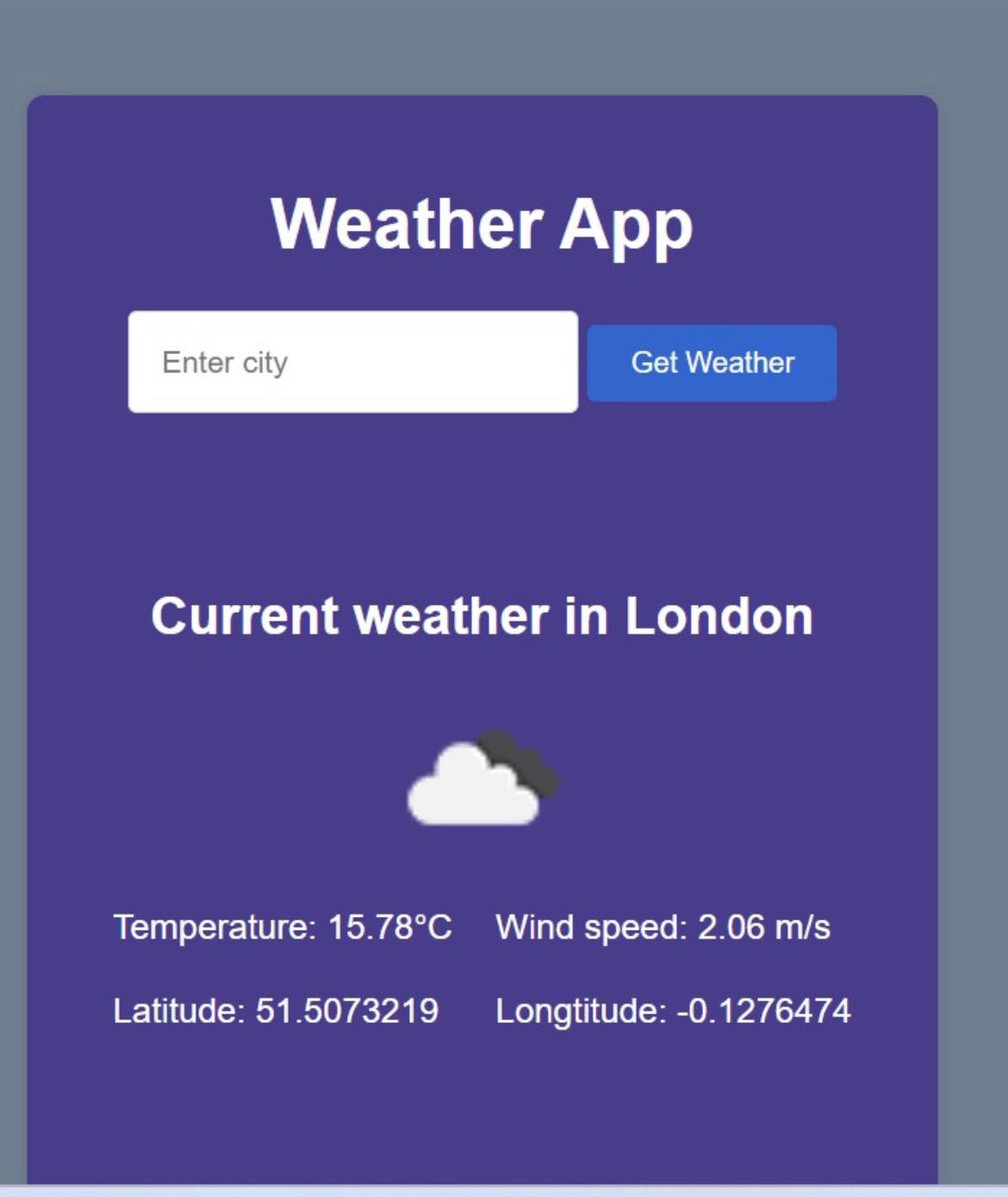 Weather App Screenshot